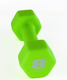 CAP, 8lb Neoprene Dumbbell, Green, Single