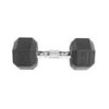 CAP Barbell 25lb Rubber Hex Dumbbell, Single Weight, Anti-Roll Design With Steel Handle For Strength Training