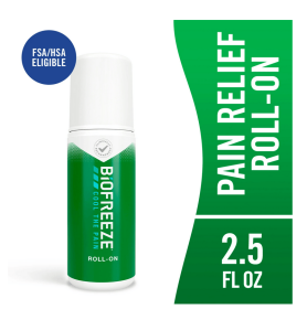Biofreeze Pain Relief Roll-On, Back Knee Muscle Joint Arthritis Pain Relievers, Menthol, 2.5 oz