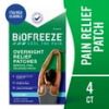 (2 Pack) Biofreeze Overnight Pain Relief Patches, Back Knee Muscle Joint Arthritis Pain Relievers, 4 Count Each