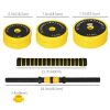 Dumbbell & Barbell Adjustable Set 55lbs Plate Bar Clamp Rod for Strength Training, Full Body Workout