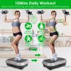 Vibration Plate Exercise Machine With Resistant Bands Remote Control Whole Body Vibration Platform Workout Equipment Home Fitness Training Equipment F