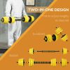 Dumbbell & Barbell Adjustable Set 55lbs Plate Bar Clamp Rod for Strength Training, Full Body Workout