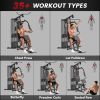 Home Gym, Multifunction Gym Equipment with 100Lbs Weight Stack for Back, Chest, Arm, Leg and Full Body Workout